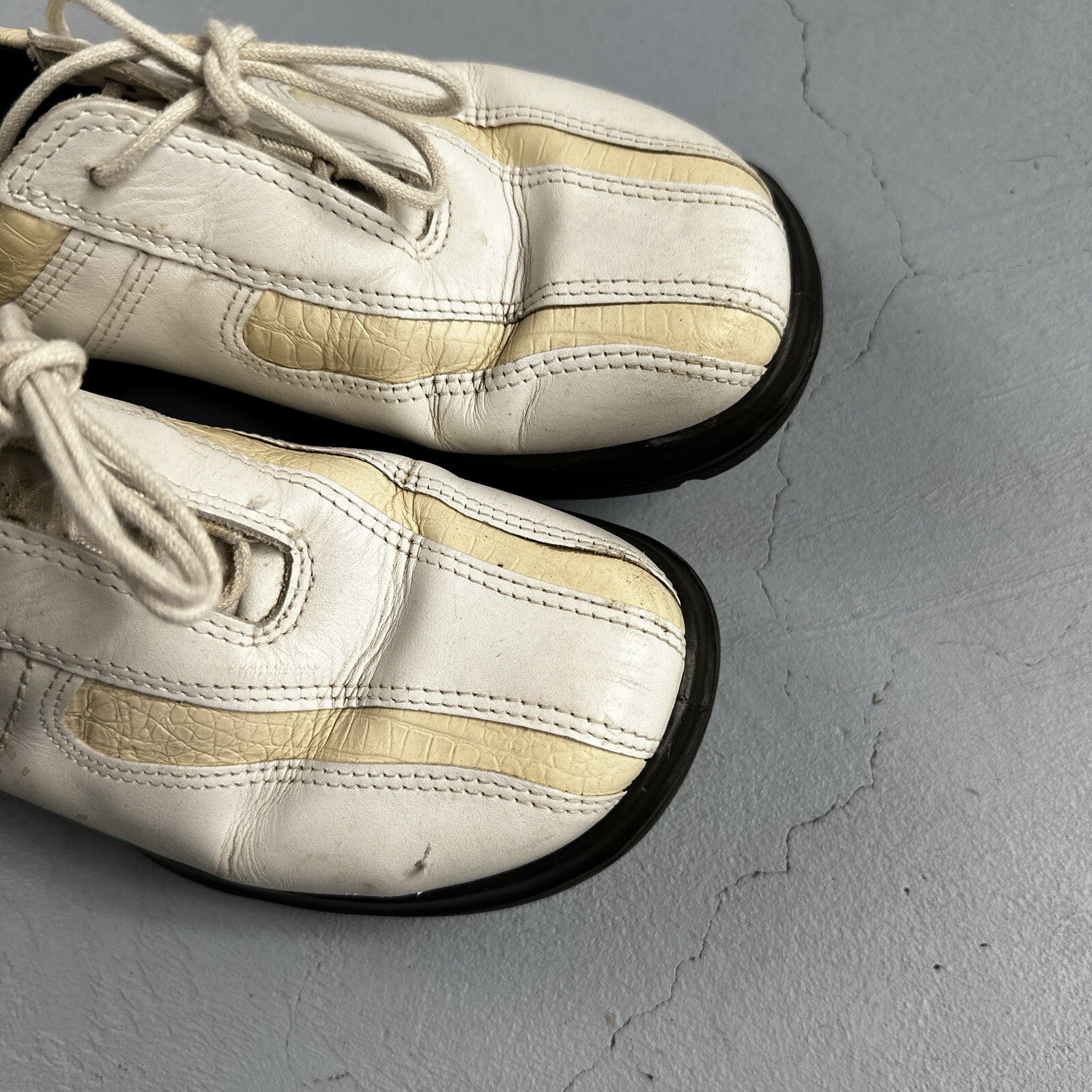 Ecco Shoes Womens 37 Soft Cleat Golf Sneakers Lace Up White Leather Comfort