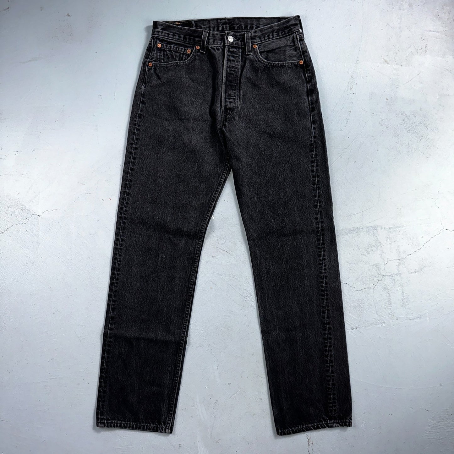 Levis 501 Vintage 80s USA XX Straight Leg Jeans Black Light Wash 33x34 Act 31x32