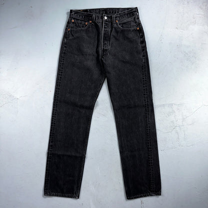 Levis 501 Vintage 80s USA XX Straight Leg Jeans Black Light Wash 33x34 Act 31x32
