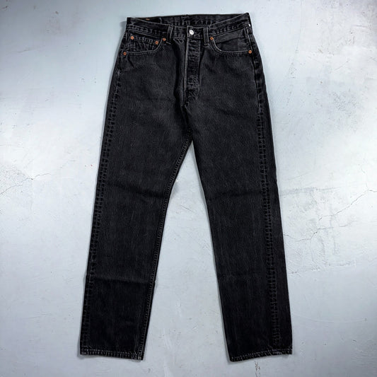 Levis 501 Vintage 80s USA XX Straight Leg Jeans Black Light Wash 33x34 Act 31x32