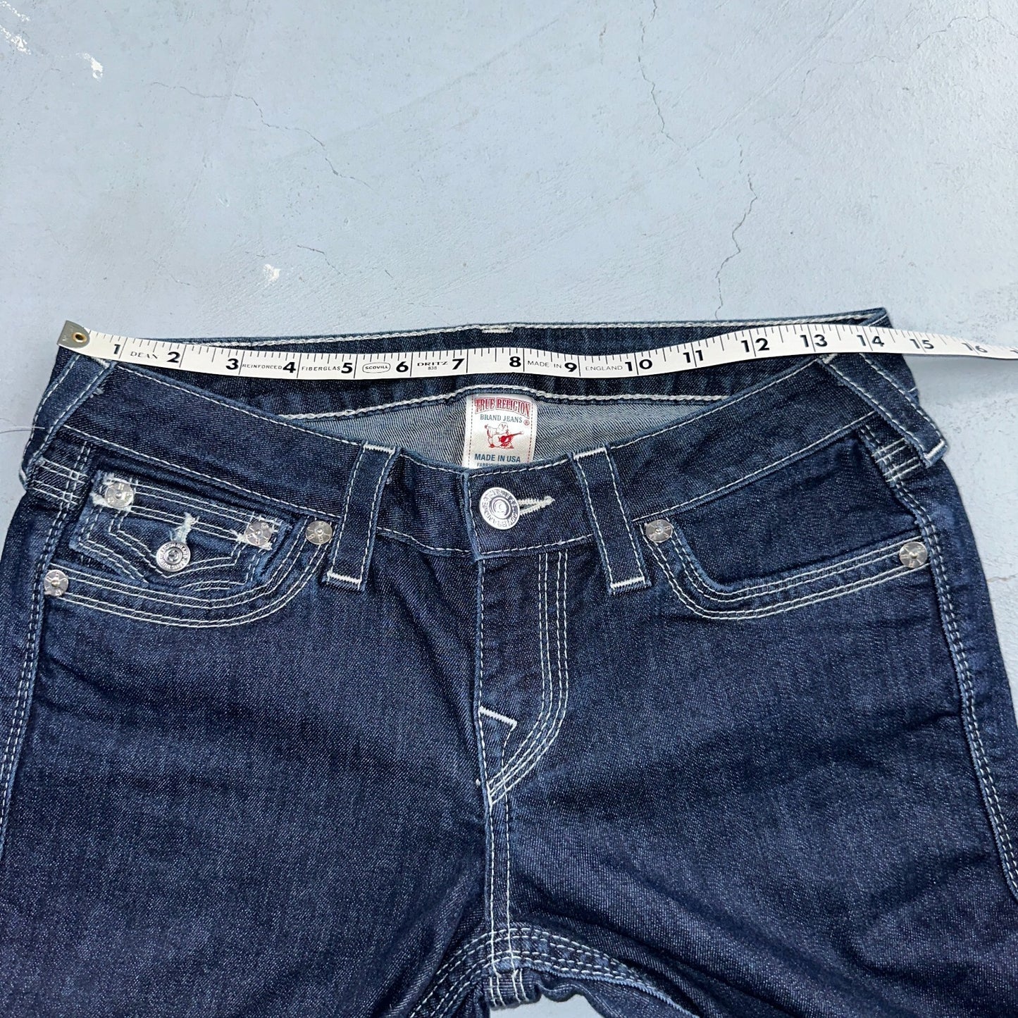 True Religion Jeans Womens 29 Boot Cut Low Rise Dark Stretch Y2K VTG USA 29x30