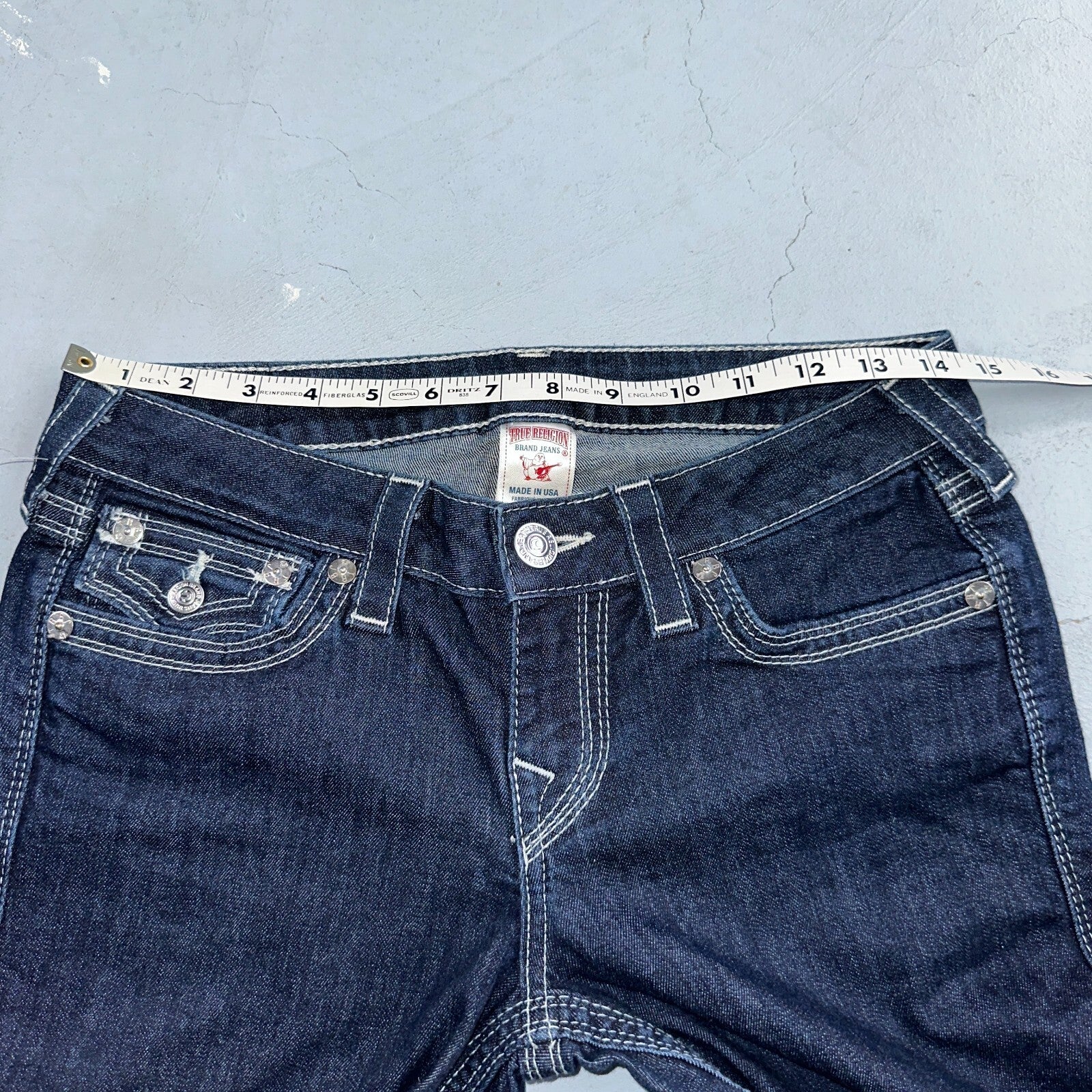 True Religion Jeans Womens 29 Boot Cut Low Rise Dark Stretch Y2K VTG USA 29x30