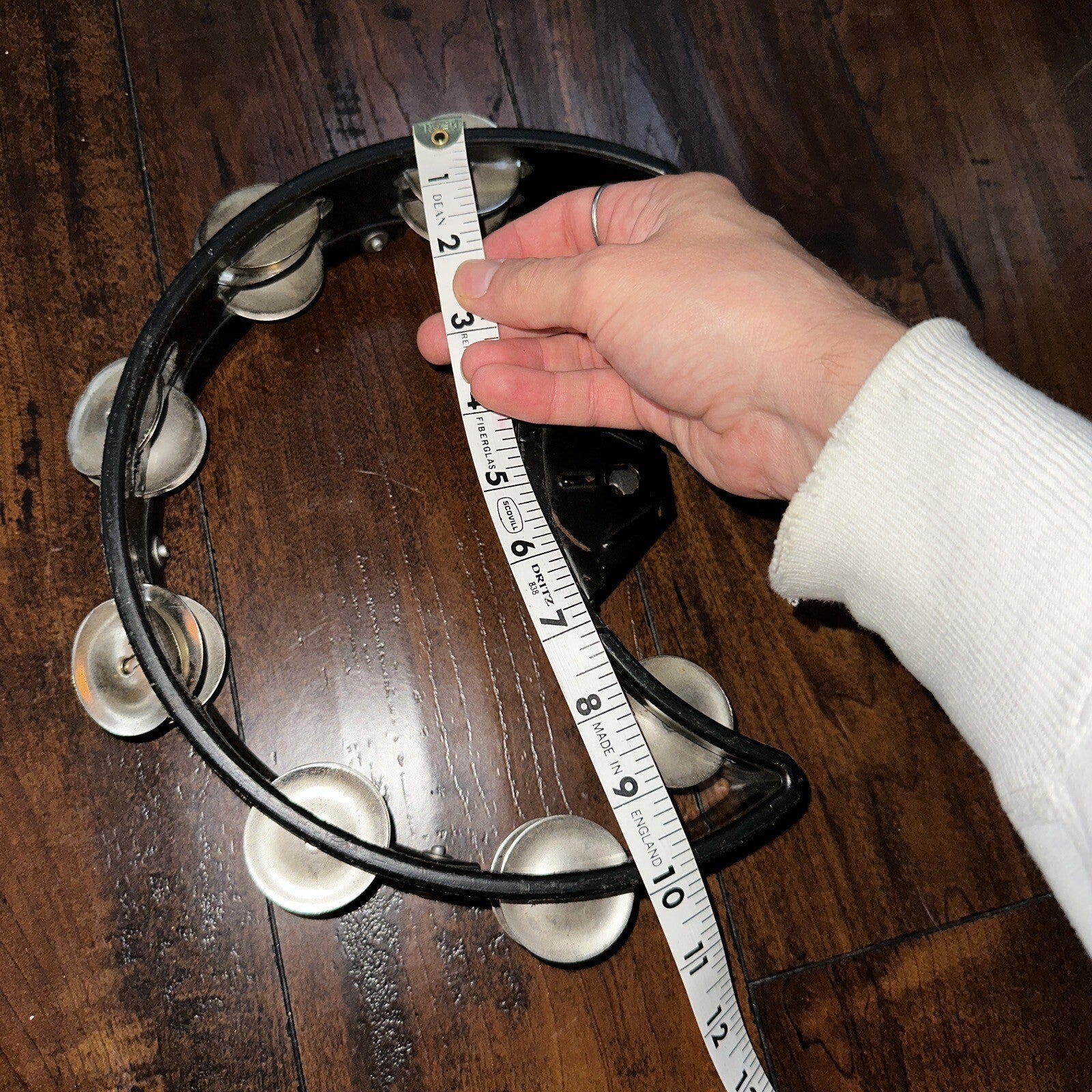 Rhythm Tech DST Drum Set Tambourine Mountable Black Nickel Jingles VTG USA