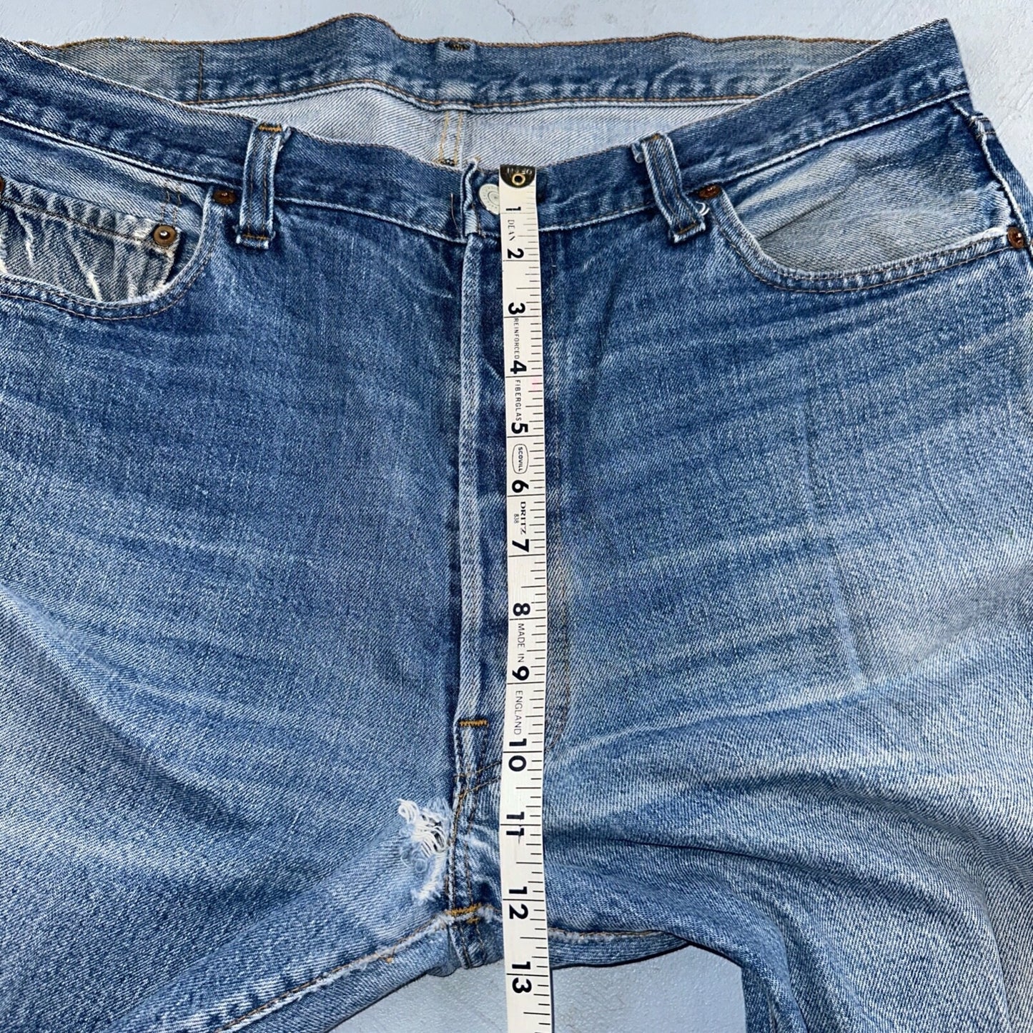 Levis 501 Vintage 80s Redline Selvedge USA XX Jeans Light Wash 40x34 Act 36x28