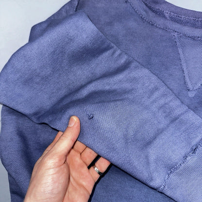VTG Double V Sweatshirt 40s 50s 1940s Faded Blue Crewneck Boxy Rockabilly 1950s