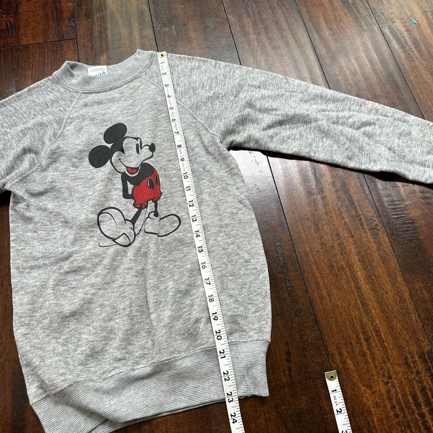 Vintage Mickey Inc Kids Grey Crewneck Sweatshirt Disney Mickey Mouse Size XL