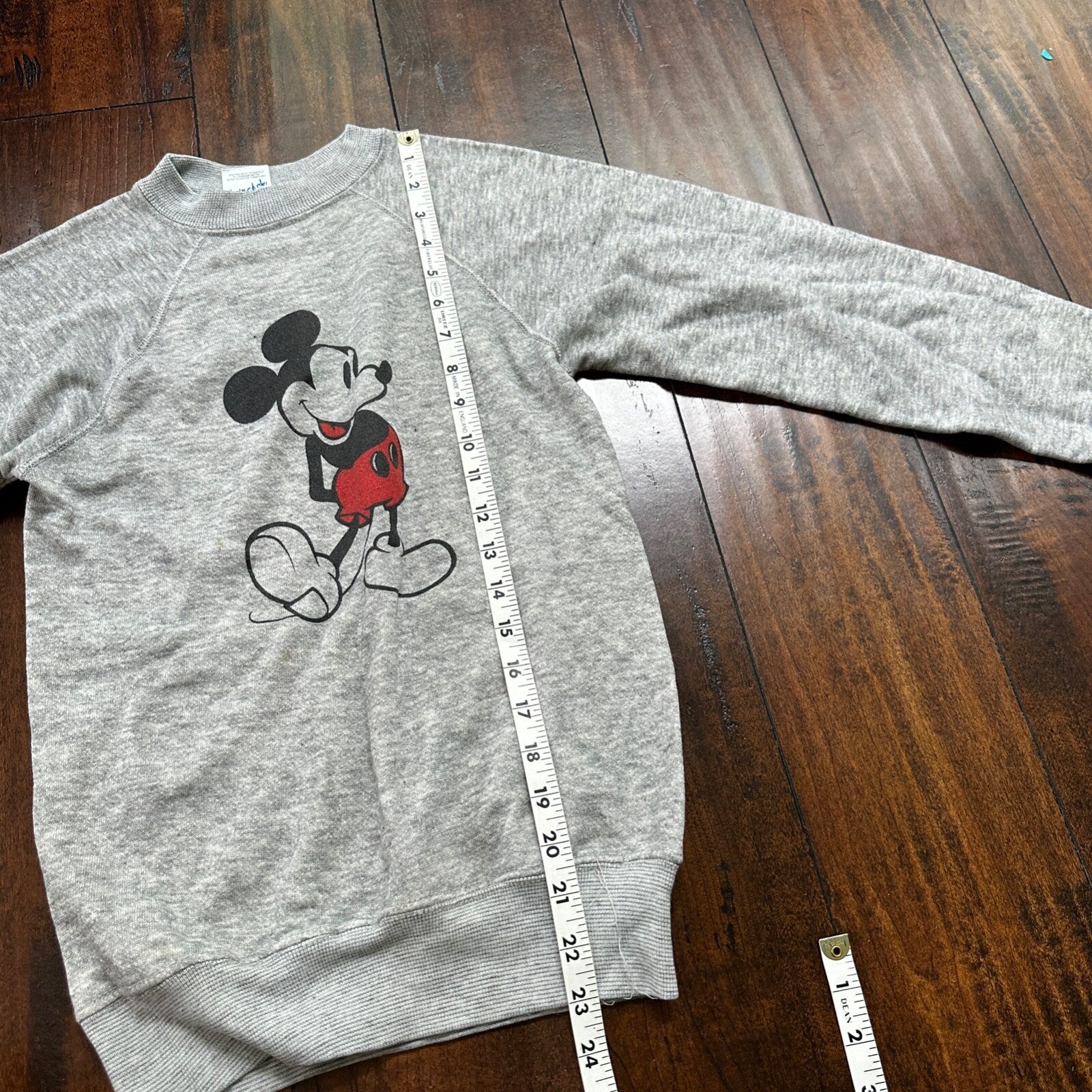 Vintage Mickey Inc Kids Grey Crewneck Sweatshirt Disney Mickey Mouse Size XL