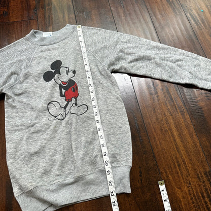 Vintage Mickey Inc Kids Grey Crewneck Sweatshirt Disney Mickey Mouse Size XL