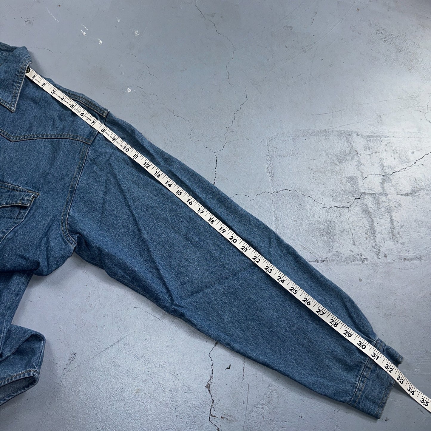 Harley Davidson Shirt Mens Large Long Blue Pearl Snap 90s Vintage Motor