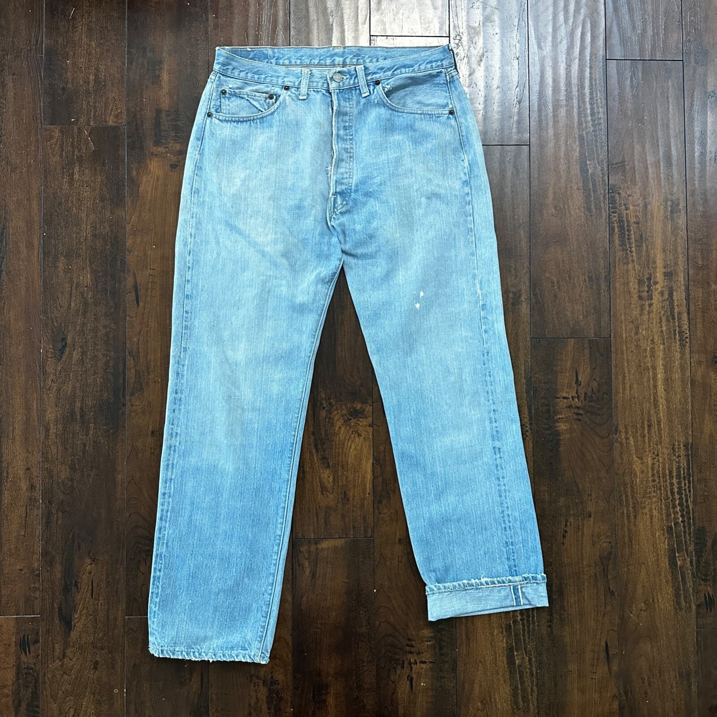 Vintage LEVIS 501XX Jeans Big E 1960s Denim Redline Selvedge 33x31 USA 60s 66