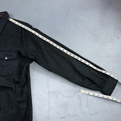 VTG Benson Rixon Shirt Mens M Button Down Dagger 60s 70s Rockabilly Herringbone