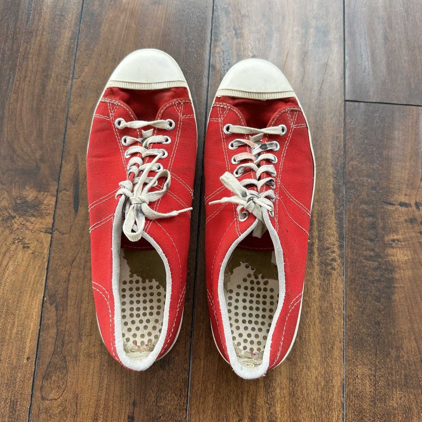 Vintage 60s 50s CONVERSE Chuck Taylor All Star Blue Label RED 10 Low RARE USA