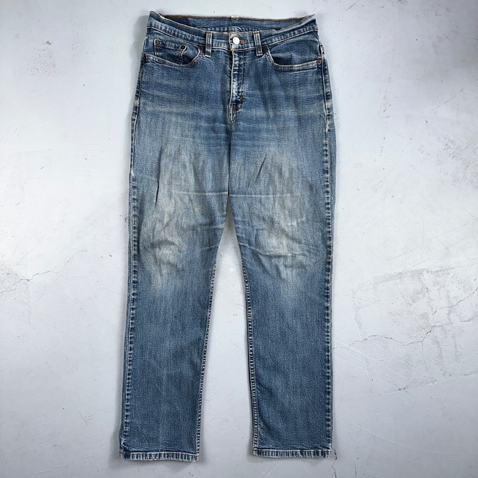 Vintage Levis 505 Straight Leg Jeans Womens 10 S Mis Blue USA 90s Y2K 29x28