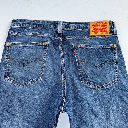 Levis 505 Vintage Y2K Jeans Blue Med Wash Zipper Fly Straight 36x32 Act 36x31