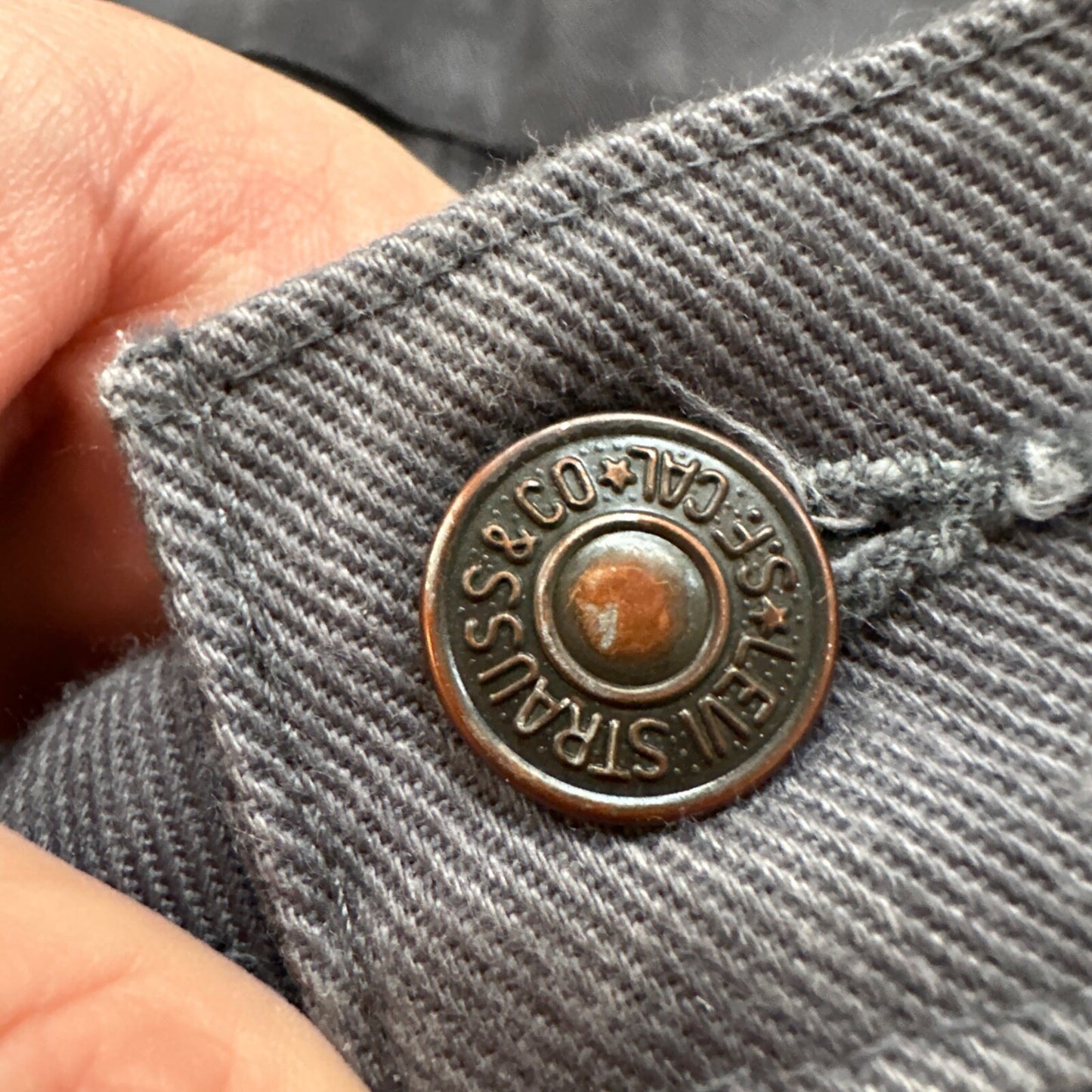 Vintage 1980s Levis 517 Men's Black Tab Jeans Size 34x31 Ac 33x32 Gray