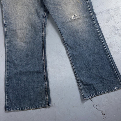 Levis 517 Vintage 80s USA Orange Tab Bootcut Flare Blue Worn Jeans Act 34x26