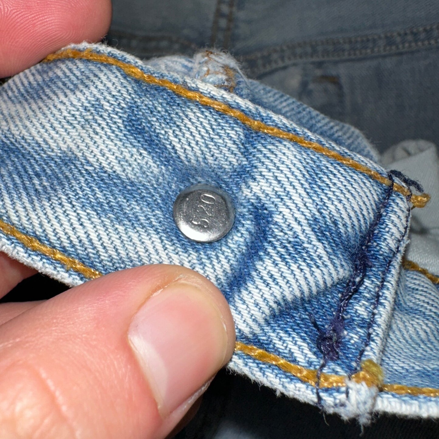 Levis 501 Vintage 90s USA XX Straight Leg Jeans Blue Light Wash 34x34 Act 32x32