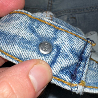 Levis 501 Vintage 90s USA XX Straight Leg Jeans Blue Light Wash 34x34 Act 32x32