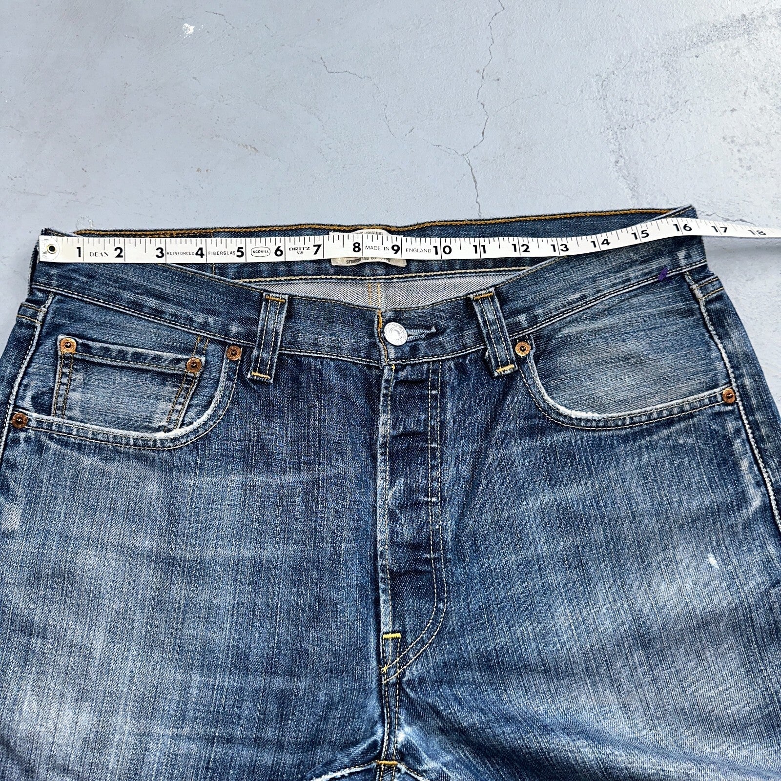 Levis 501 Vintage Y2K XX Straight Leg Jeans Blue Med Wash 34x34 Act 33x27