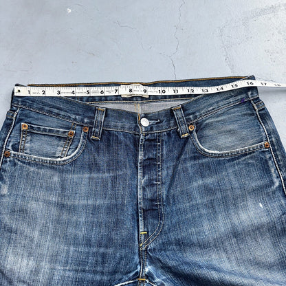 Levis 501 Vintage Y2K XX Straight Leg Jeans Blue Med Wash 34x34 Act 33x27
