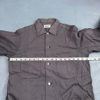 Vintage 40s Amberley Shirt Classic Rockabilly Artist Long Sleeve Modernist 14 S