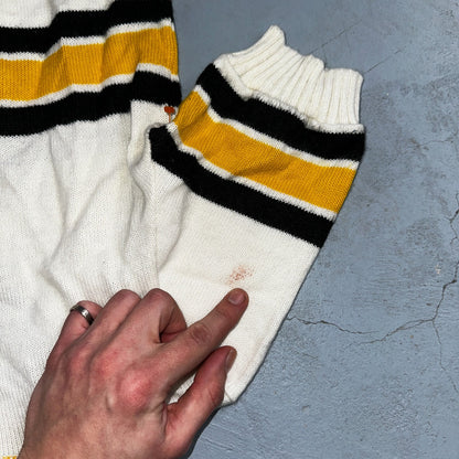 Vintage 1960s 60s College High School Cheerleader Sweater Stacey L Rockabilly