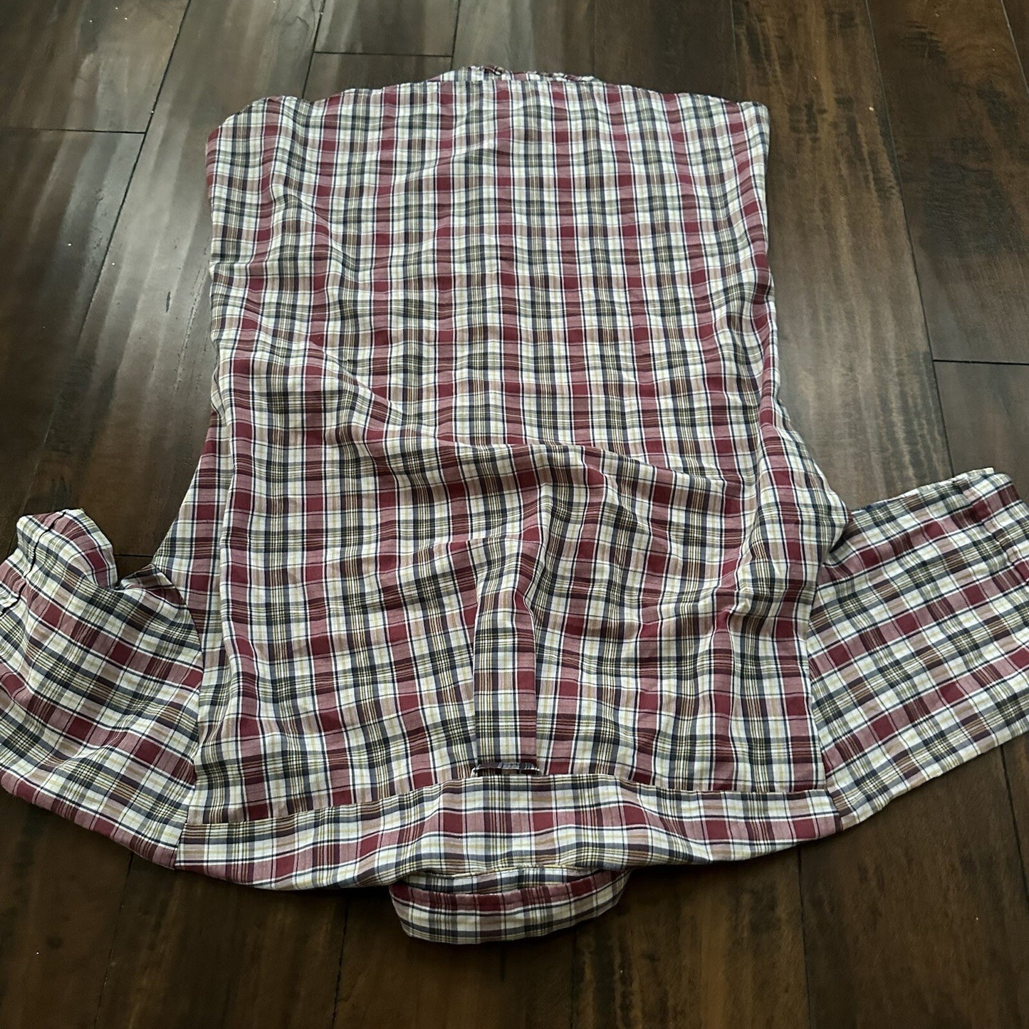 Vintage 70s Levis Mens Shirt M Tapered Fit blue Red Plaid Button Up 80s Big E