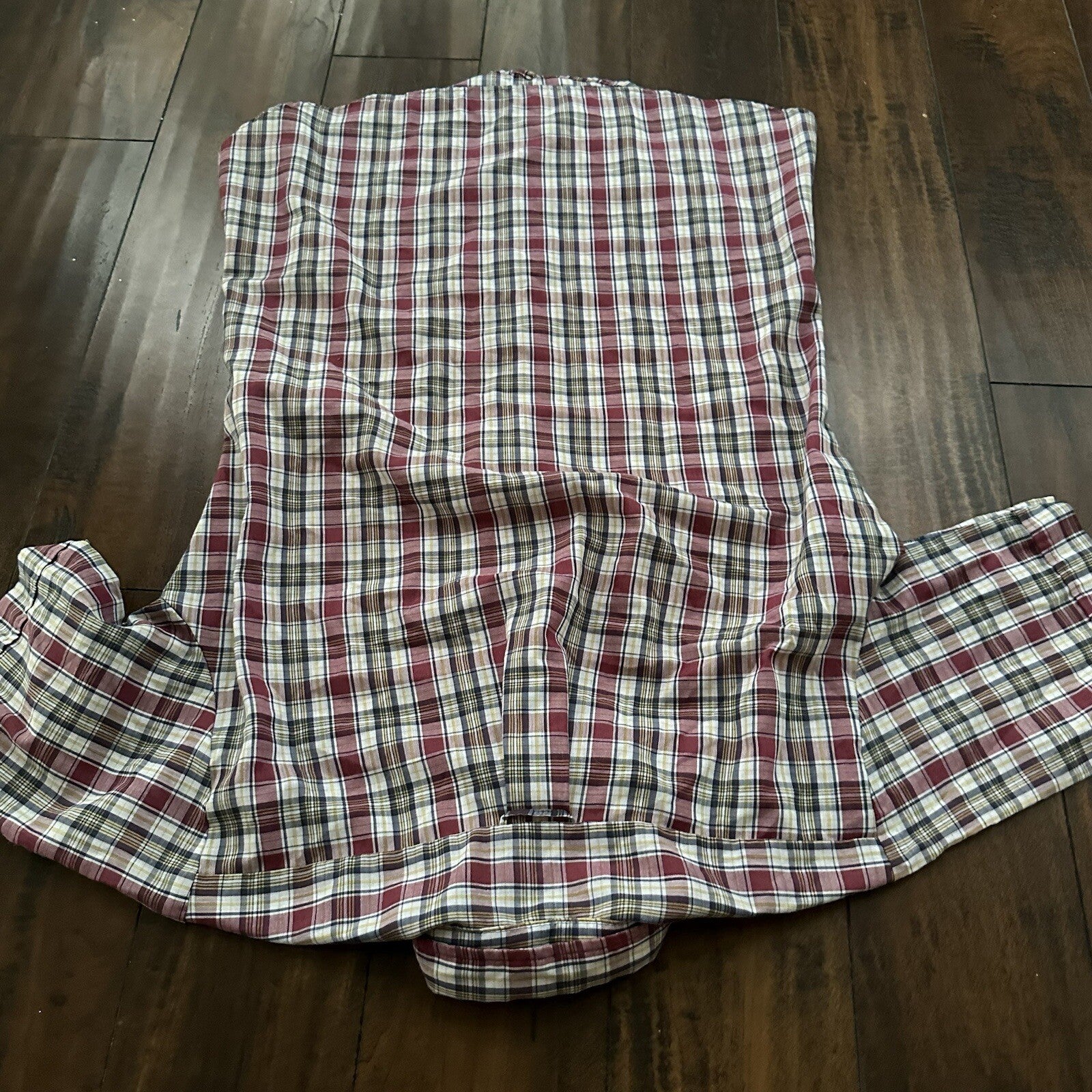 Vintage 70s Levis Mens Shirt M Tapered Fit blue Red Plaid Button Up 80s Big E