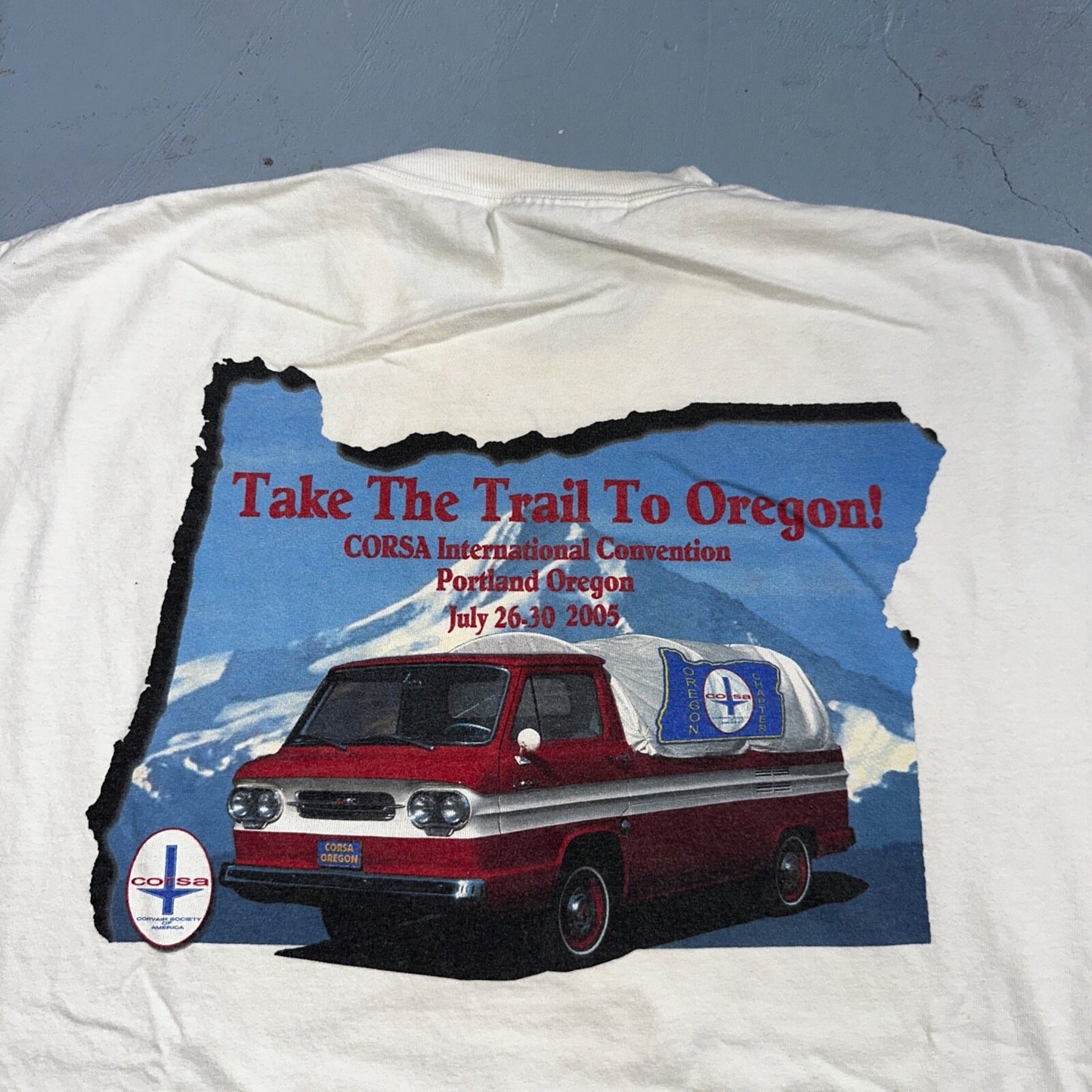 Oregon Trail Van Life 2005 VTG T Shirt Y2K PNW Portland Travel Groupie Spirit