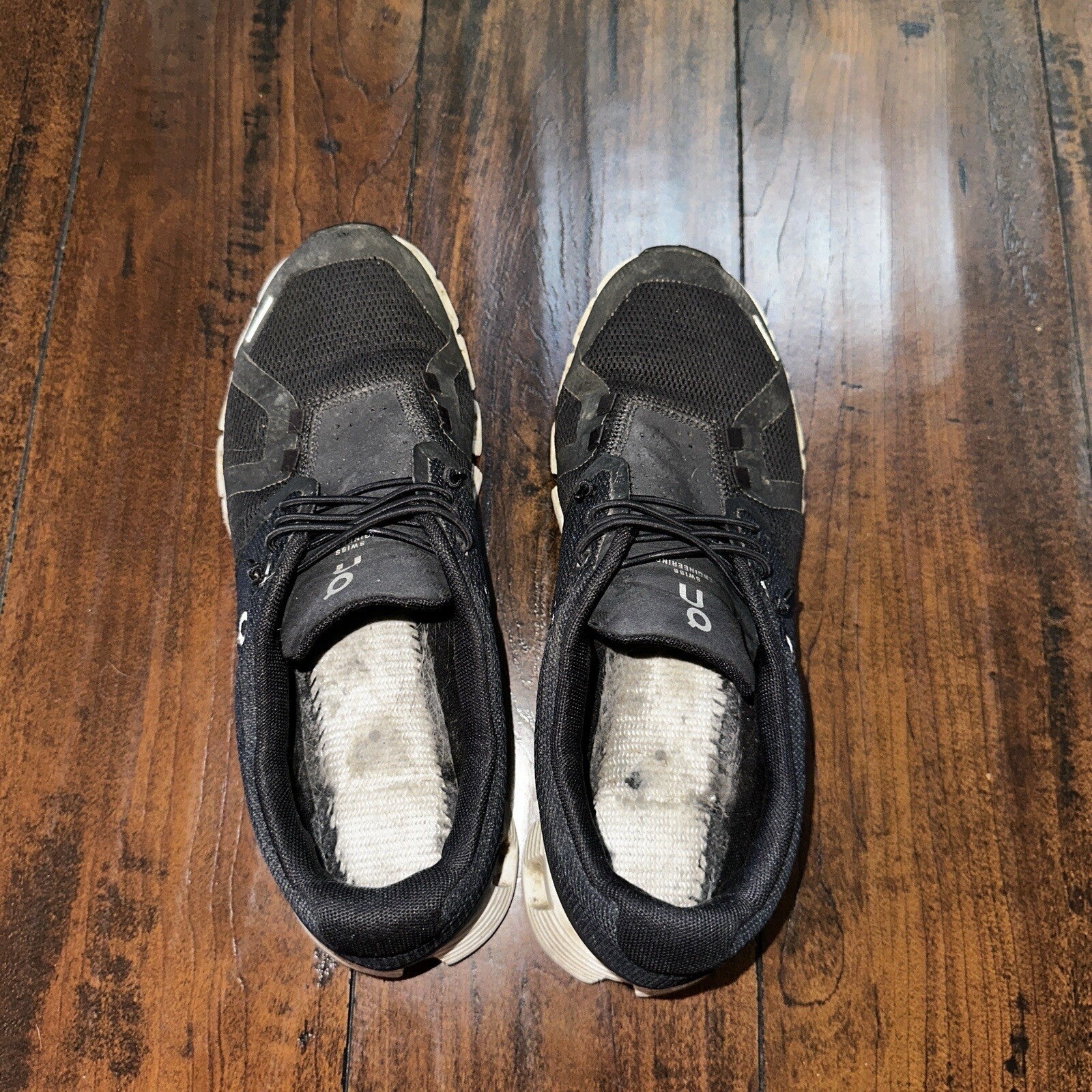 On Cloud 5 Shoes Black & White Oncloud Women's Training Sneakers US Size 8