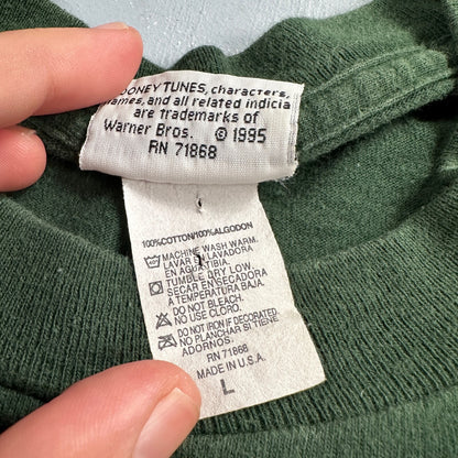 Looney Tunes Taz VTG T Shirt Manian Devil Christmas Naughty Nice 90s 1995