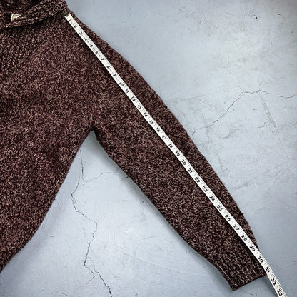 Vintage LL Bean Shawl Collar Pullover Sweater Lambswool Blend Red Men’s XL