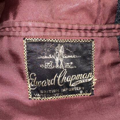 VTG Edward Chapman 1948 Vancouver BC Mens Overcoat Long Coat WWII 1940s Wool