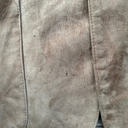 Remy Vintage Brown Suede Leather Jacket Blazer 42 80s 70s Winter Cool Rockabilly