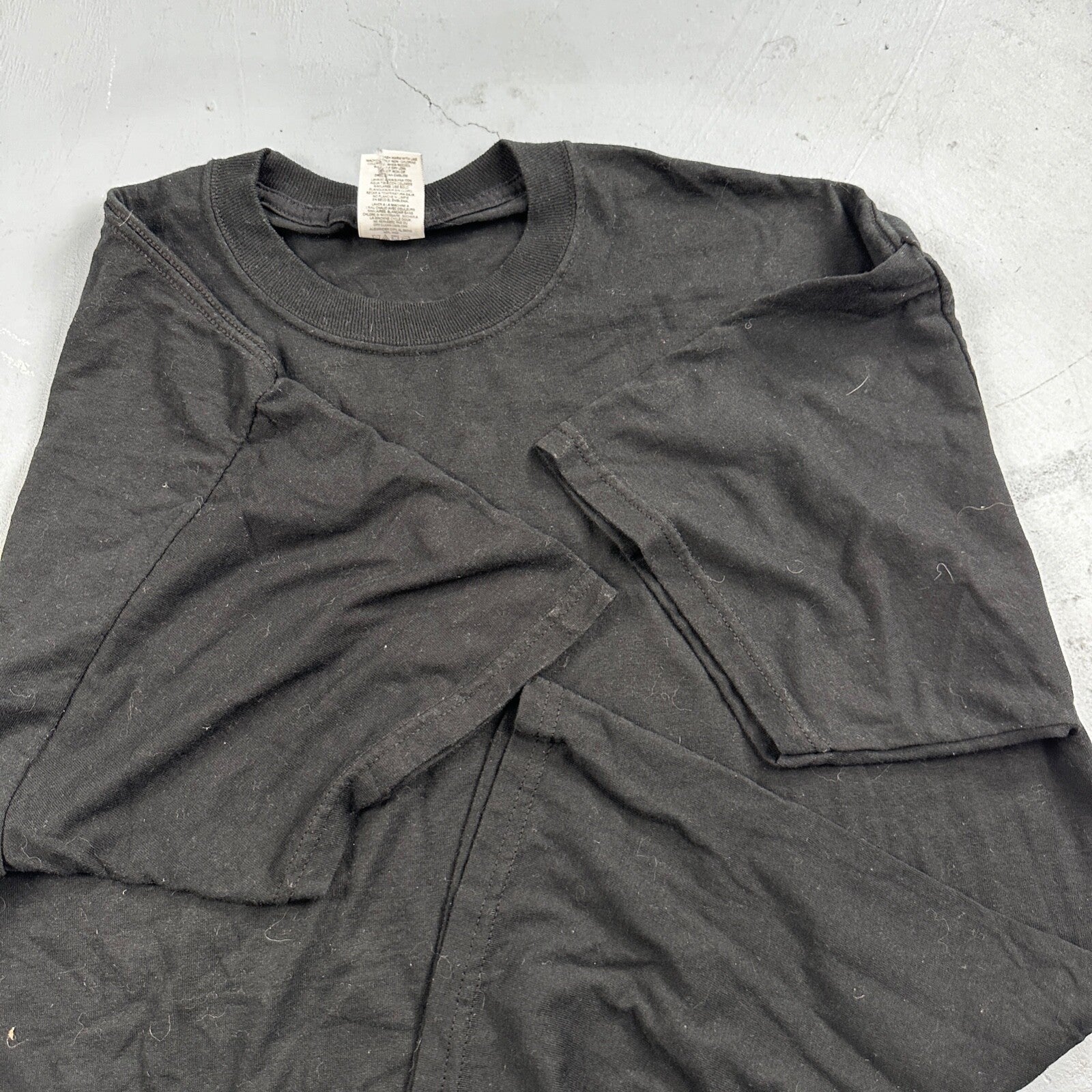 JERZEES Y2K VTG T Shirt Black No Print Lot 1 Basic Tee Simple 2000s