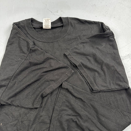 JERZEES Y2K VTG T Shirt Black No Print Lot 1 Basic Tee Simple 2000s