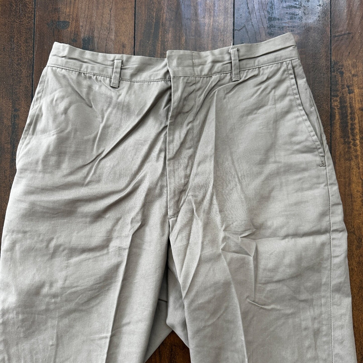 VTG 60s Brown Dress Pants Trousers Talon Fly Size 26x29 1960s Slacks Light