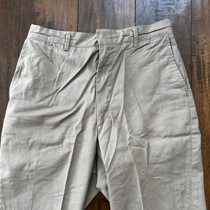 VTG 60s Brown Dress Pants Trousers Talon Fly Size 26x29 1960s Slacks Light