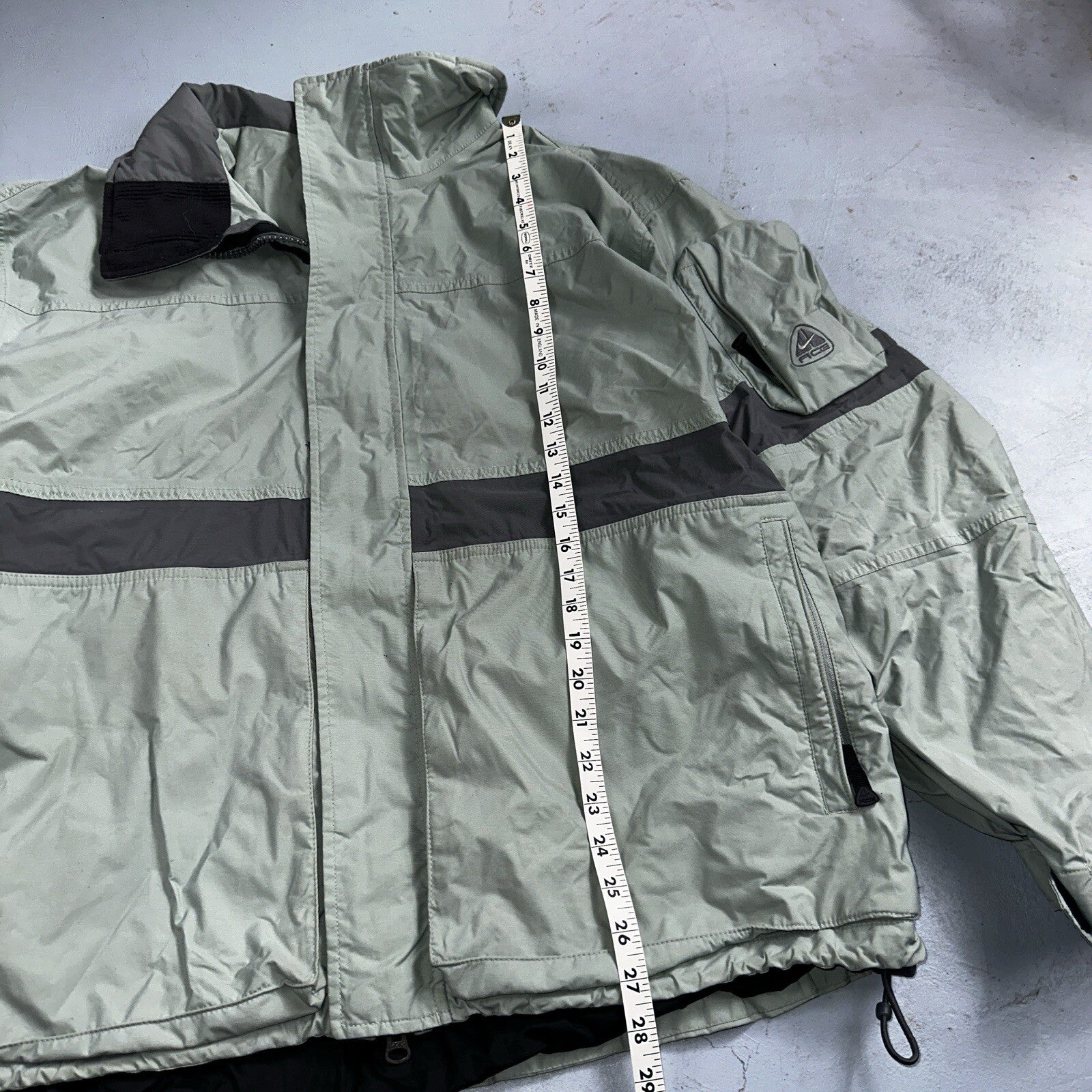 Nike VTG ACG Rain Jacket Storm Fit Anorak 90s Teal Hiking Ski Snowboard 3 Large