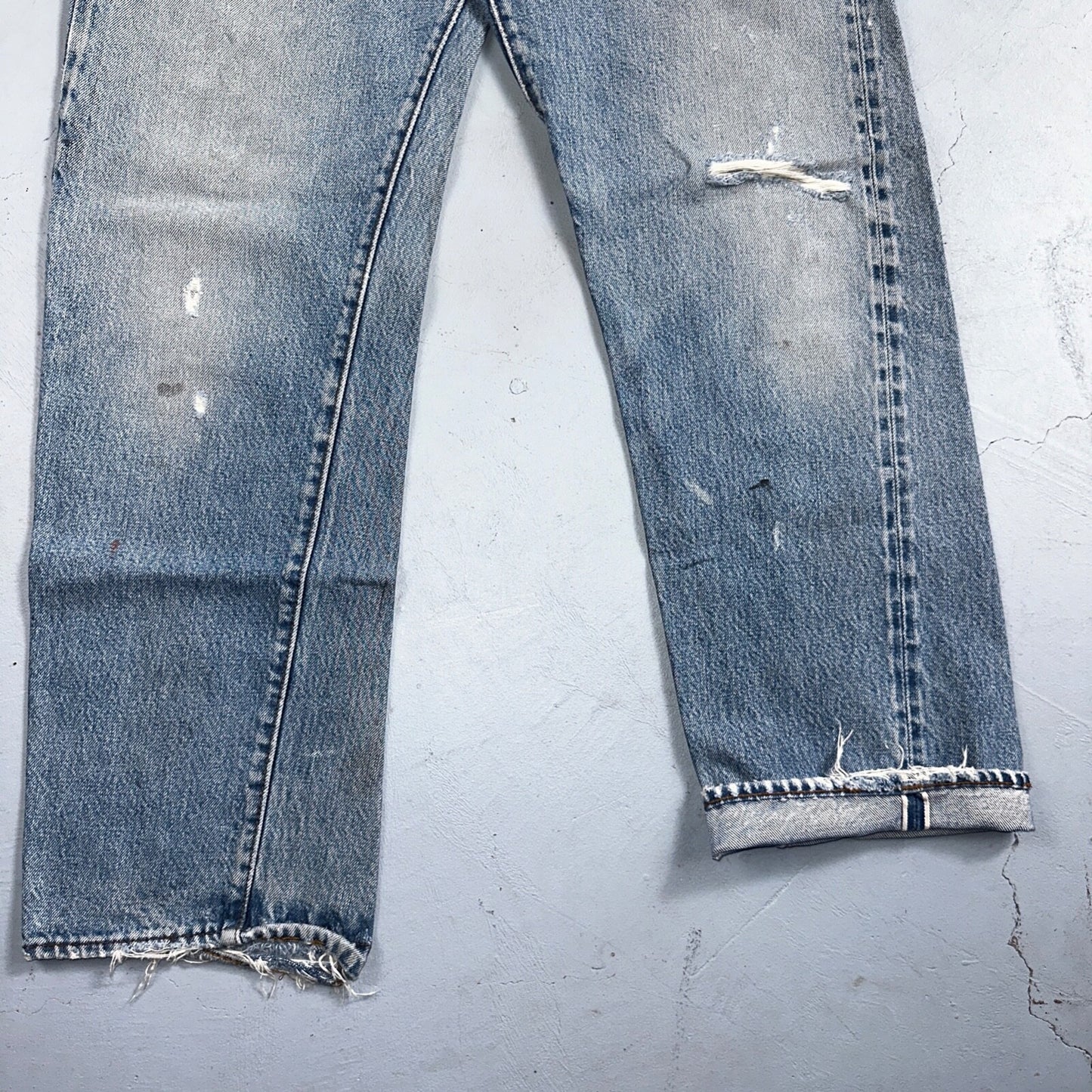 Levis 501 Vintage 80s Redline Selvedge USA XX Jeans Light Wash 1980s Act 29x28