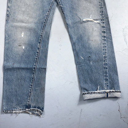 Levis 501 Vintage 80s Redline Selvedge USA XX Jeans Light Wash 1980s Act 29x28