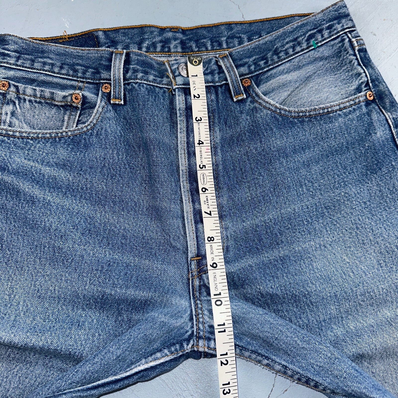 Levis 501 Vintage 90s USA XX Straight Leg Jeans Blue Light Wash 34x36 Act 32x30