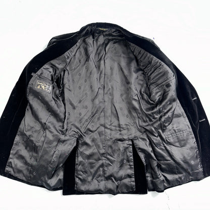 VTG Mens Suit 40 Jacket Coat 1970s Rockabilly 60s 70s USA Cotton Velour Horses