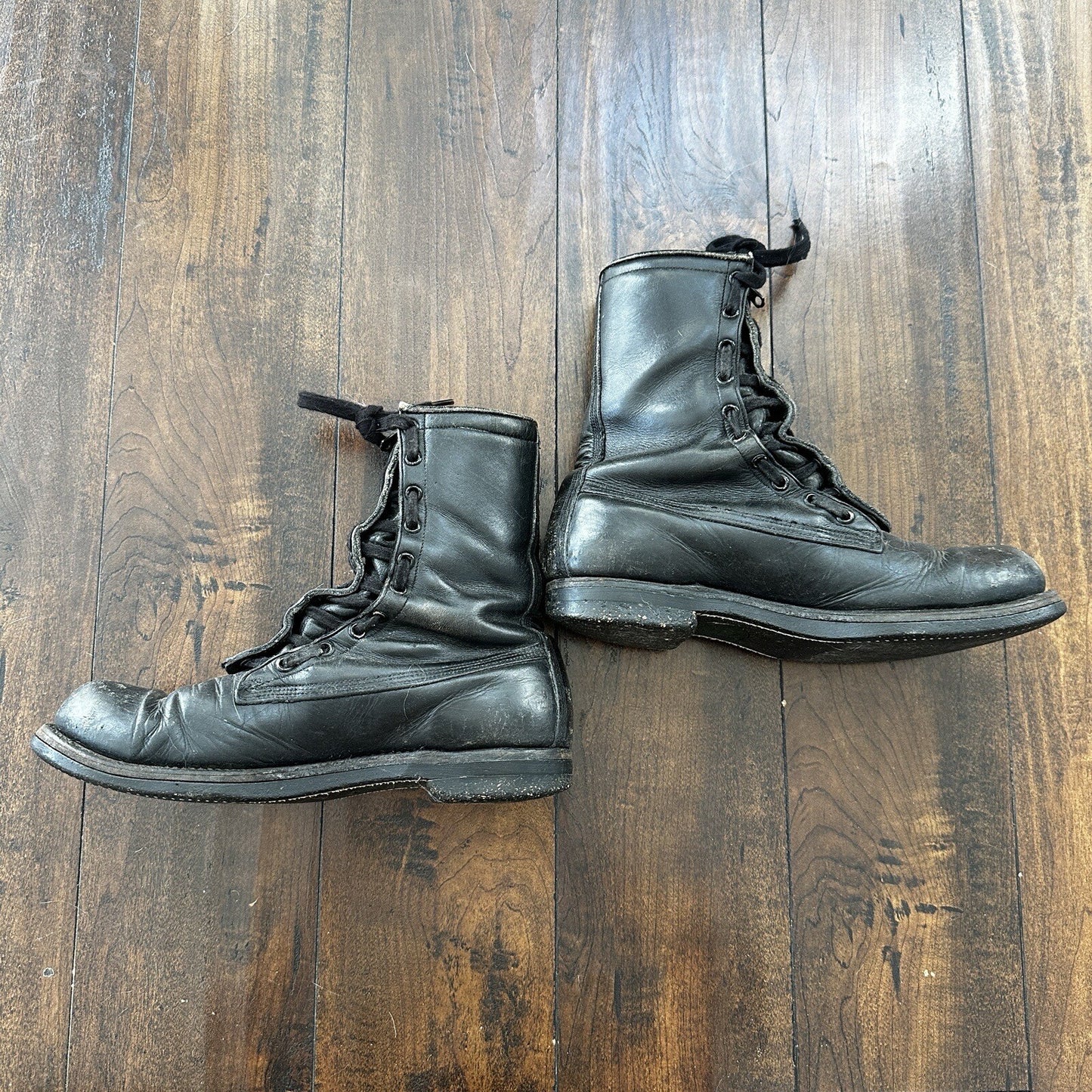 Vtg 1950s Chippewa Alert Zip Boots 8.5 Black Air Force Pilot SAC 50s Combat WWII