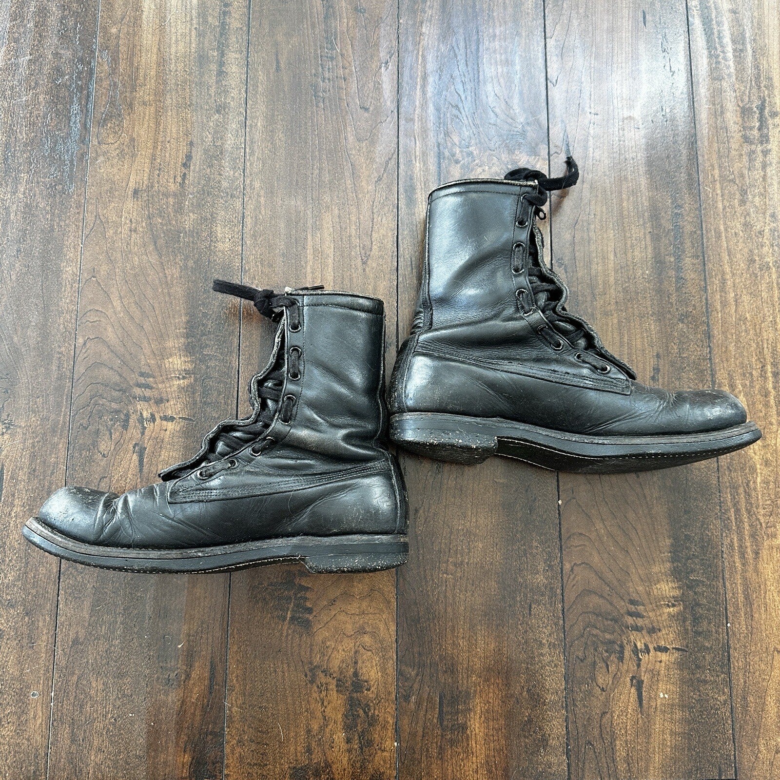 Vtg 1950s Chippewa Alert Zip Boots 8.5 Black Air Force Pilot SAC 50s Combat WWII