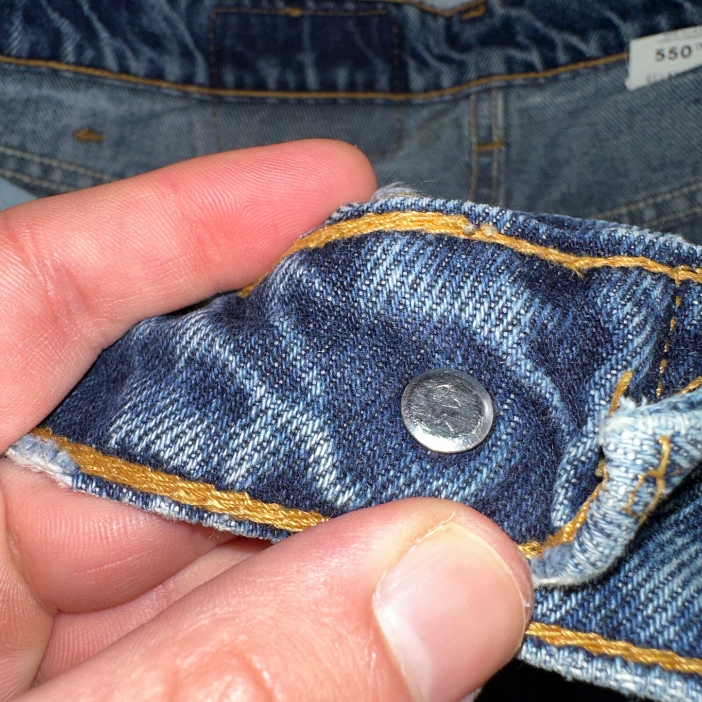 Levis 550 Vintage 90s USA Red Tab Relaxed USA Blue Med Wash Jeans 32x32 Ac 31x30