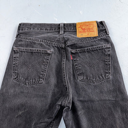 Levis 501 Vintage 90s Mexico Straight Leg Jeans 30x32 Y2K Dark Wash Act 27x30