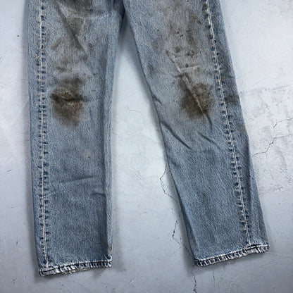 Levis 501 Vintage Y2K XX Straight Leg Jeans 90s Blue Light Wash 33x30 Act 32x28
