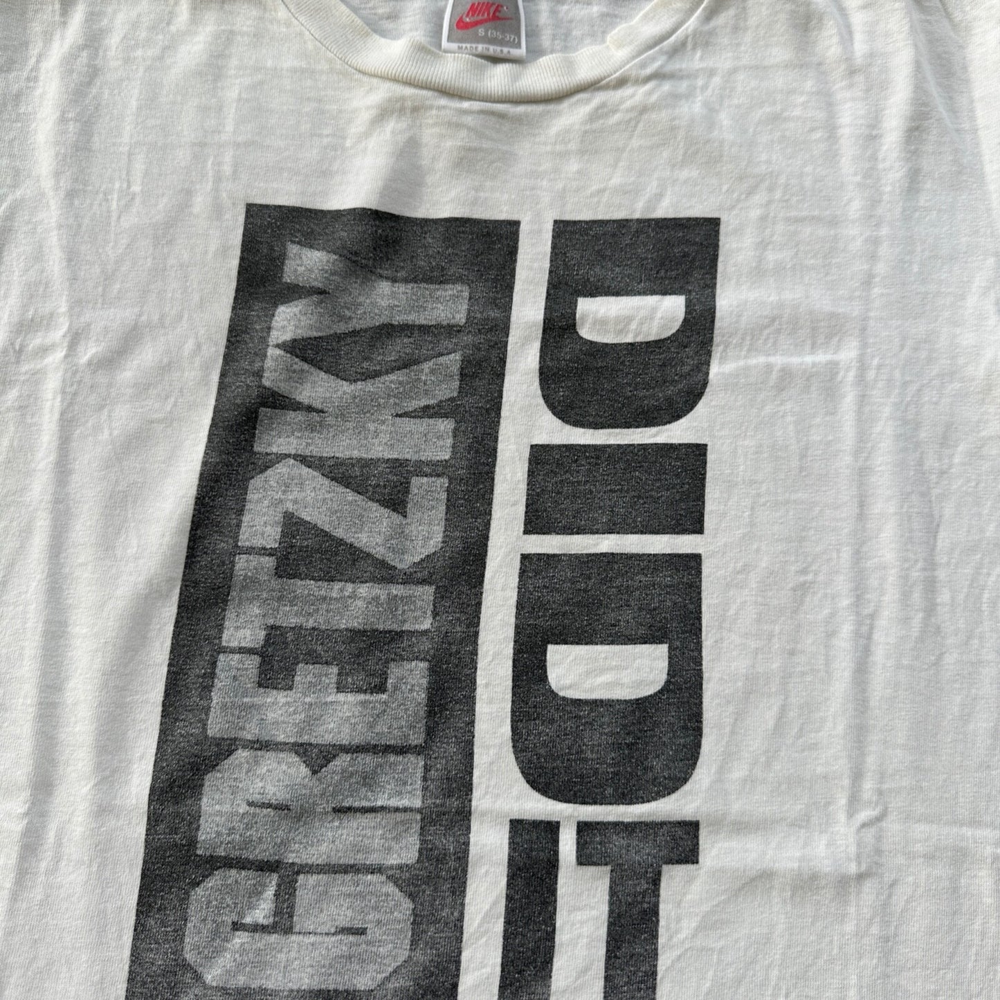 Nike Wayne Gretzky Did It Vintage T Shirt 90s Gray Tag Small Hockey Sports Ice