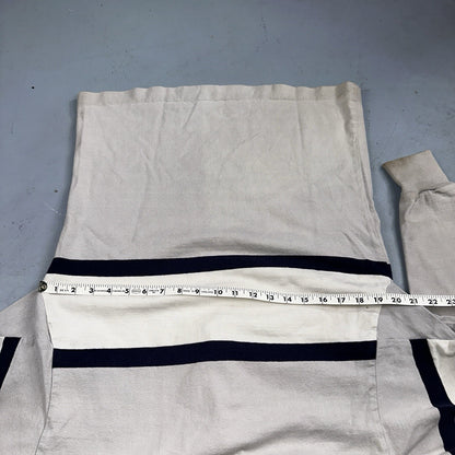 Vintage 90s Lands End Authentic Rugby Collard Striped Shirt Polo Men’s M USED